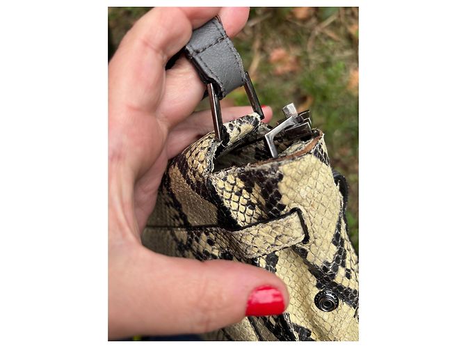 Zadig & Voltaire Optimist bag beige python pattern leather - view 11
