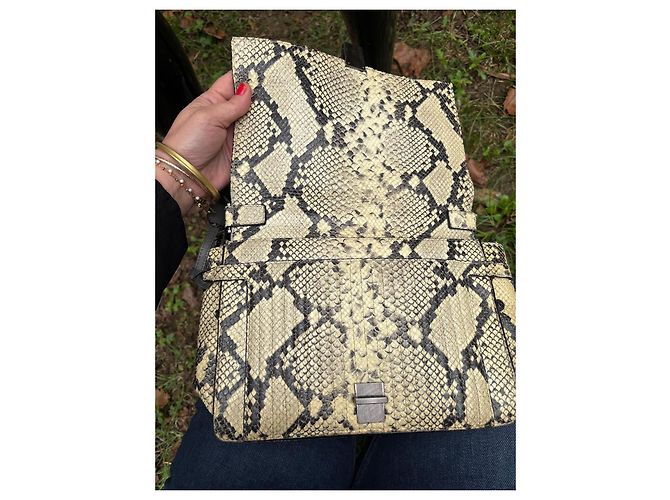 Zadig & Voltaire Optimist bag beige python pattern leather - view 12