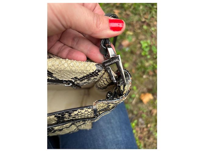 Zadig & Voltaire Optimist bag beige python pattern leather - view 17
