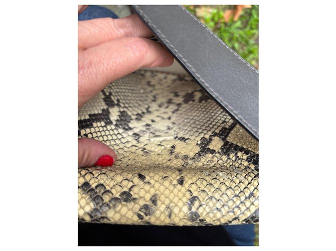 Zadig & Voltaire Optimist bag beige python pattern leather - view 19