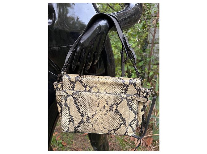 Zadig & Voltaire Optimist bag beige python pattern leather - view 2