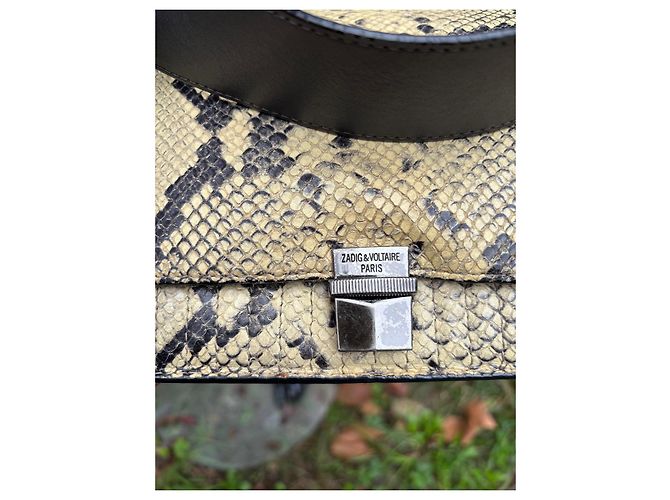 Zadig & Voltaire Optimist bag beige python pattern leather - view 6