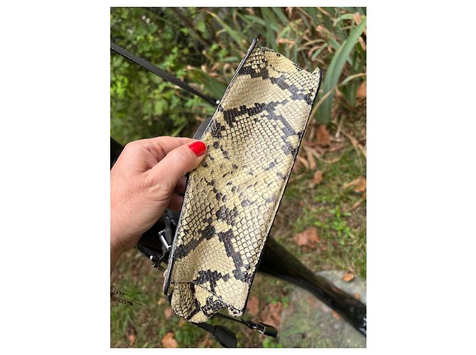 Zadig & Voltaire Optimist bag beige python pattern leather - view 7