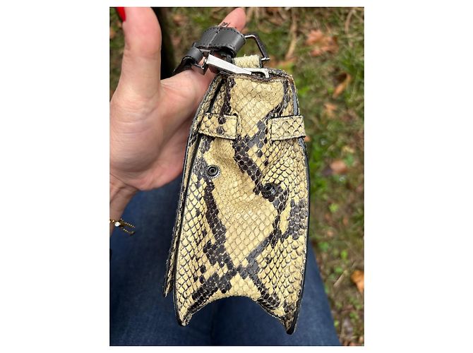 Zadig & Voltaire Optimist bag beige python pattern leather - view 8