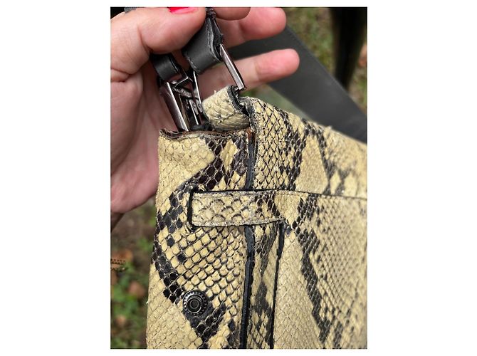 Zadig & Voltaire Optimist bag beige python pattern leather - view 9