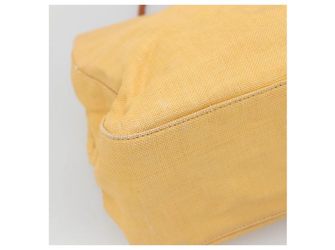 Borsa a Spalla Gianni Versace in Tela e Pelle Giallo Oro Auth bs28971 D'oro - vista 14