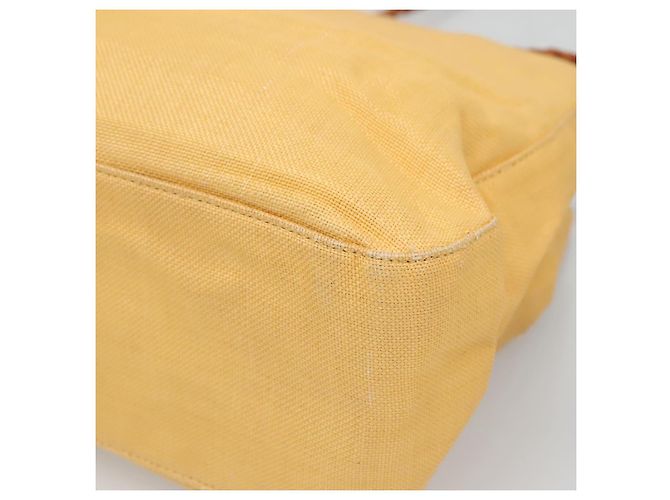 Borsa a Spalla Gianni Versace in Tela e Pelle Giallo Oro Auth bs28971 D'oro - vista 15