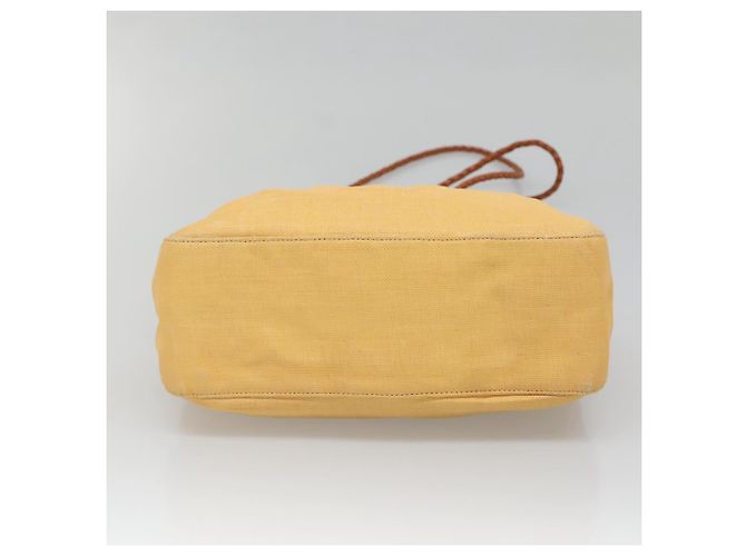 Borsa a Spalla Gianni Versace in Tela e Pelle Giallo Oro Auth bs28971 D'oro - vista 5
