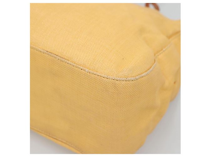Borsa a Spalla Gianni Versace in Tela e Pelle Giallo Oro Auth bs28971 D'oro - vista 9