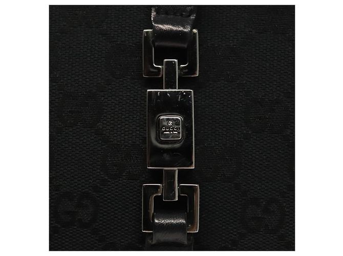 Borsa a mano Jackie in tela GG Gucci Nero Argento 002 1065 Auth ep10213 - vista 10