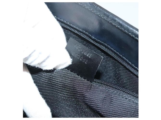 Borsa a mano Jackie in tela GG Gucci Nero Argento 002 1065 Auth ep10213 - vista 12