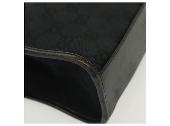 Borsa a mano Jackie in tela GG Gucci Nero Argento 002 1065 Auth ep10213 - vista 14
