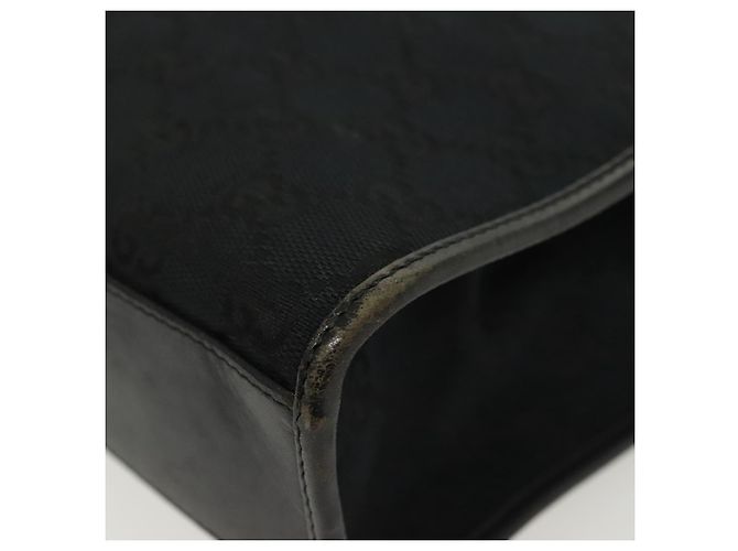 Borsa a mano Jackie in tela GG Gucci Nero Argento 002 1065 Auth ep10213 - vista 16