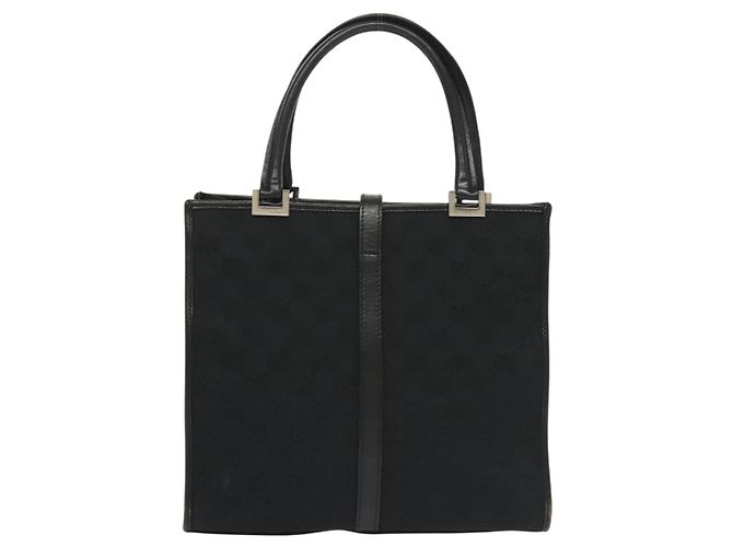 Borsa a mano Jackie in tela GG Gucci Nero Argento 002 1065 Auth ep10213 - vista 2