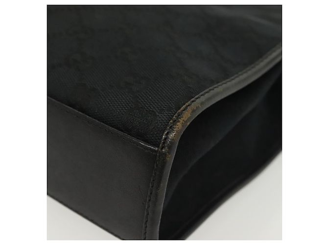 Borsa a mano Jackie in tela GG Gucci Nero Argento 002 1065 Auth ep10213 - vista 9