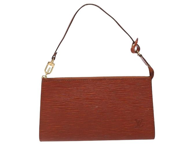 LOUIS VUITTON Epi Pochette Accesorios Pouch Marrón M52953 Auth hk2893 Castaño - vista 13