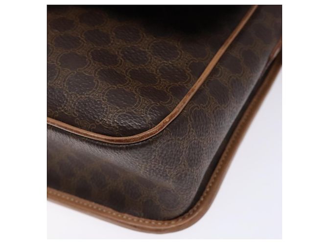 Céline Borsa a Spalla in Tela Macadam CELINE in Pelle PVC Marrone Oro Auth ep10201 D'oro - vista 14