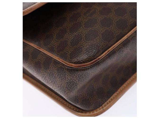 Céline Borsa a Spalla in Tela Macadam CELINE in Pelle PVC Marrone Oro Auth ep10201 D'oro - vista 15