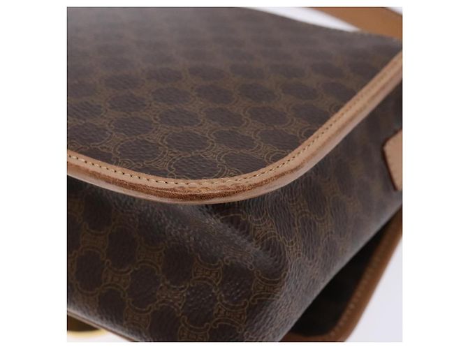 Céline Borsa a Spalla in Tela Macadam CELINE in Pelle PVC Marrone Oro Auth ep10201 D'oro - vista 16