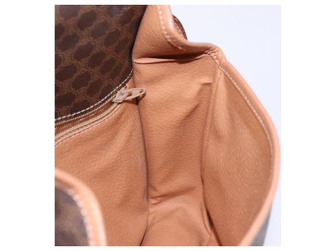 Céline Borsa a Spalla in Tela Macadam CELINE in Pelle PVC Marrone Oro Auth ep10201 D'oro - vista 19