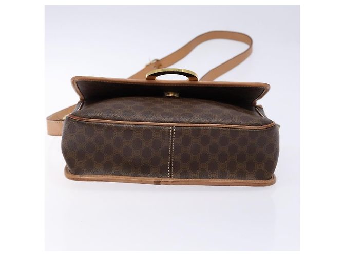 Céline Borsa a Spalla in Tela Macadam CELINE in Pelle PVC Marrone Oro Auth ep10201 D'oro - vista 5