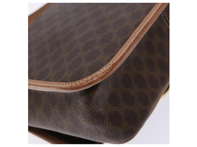 Céline Borsa a Spalla in Tela Macadam CELINE in Pelle PVC Marrone Oro Auth ep10201 D'oro - vista 9
