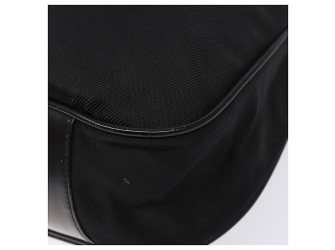 Borsa a Spalla Gucci Bamboo Nylon Nero Argento 001 1553 1577 Auth bs28640 - vista 14