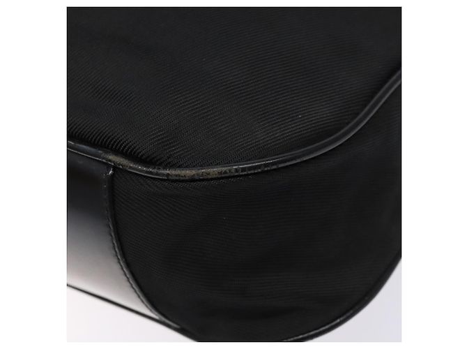 Borsa a Spalla Gucci Bamboo Nylon Nero Argento 001 1553 1577 Auth bs28640 - vista 15