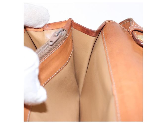 Céline Borsa a Spalla in Tela Macadam CELINE in Pelle PVC Marrone Oro Auth ki5877 D'oro - vista 19