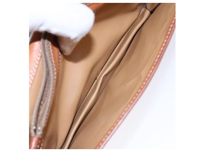 Céline Borsa a Spalla in Tela Macadam CELINE in Pelle PVC Marrone Oro Auth ki5877 D'oro - vista 20