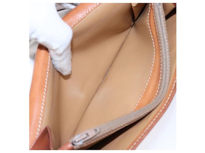 Céline Borsa a Spalla in Tela Macadam CELINE in Pelle PVC Marrone Oro Auth ki5877 D'oro - vista 9
