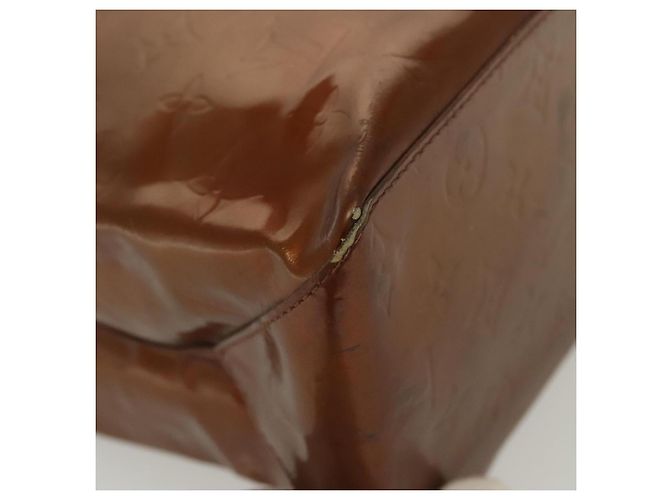 LOUIS VUITTON Borsa a Mano Monogram Vernis Reade MM Bronzo M91143 LV Auth 137924 - vista 16