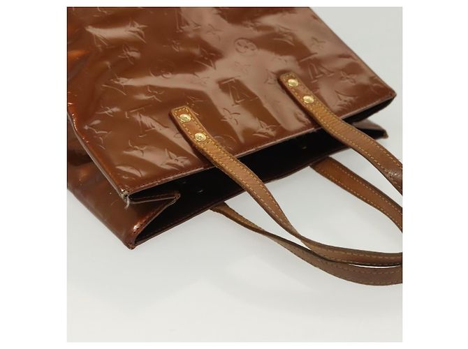 LOUIS VUITTON Borsa a Mano Monogram Vernis Reade MM Bronzo M91143 LV Auth 137924 - vista 19