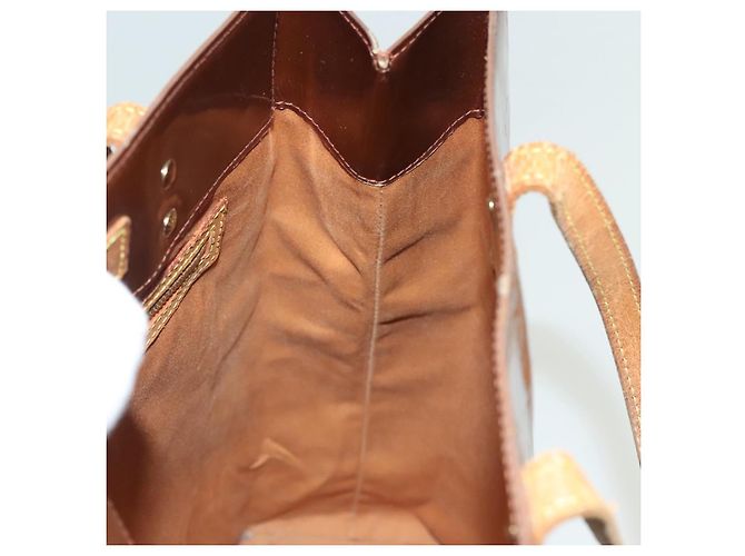 LOUIS VUITTON Borsa a Mano Monogram Vernis Reade MM Bronzo M91143 LV Auth 137924 - vista 20