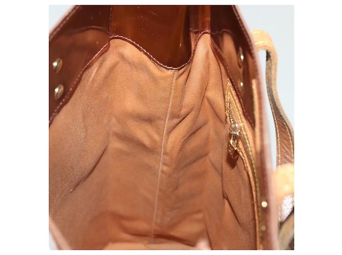 LOUIS VUITTON Borsa a Mano Monogram Vernis Reade MM Bronzo M91143 LV Auth 137924 - vista 21