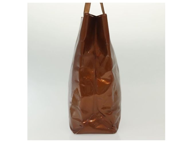 LOUIS VUITTON Borsa a Mano Monogram Vernis Reade MM Bronzo M91143 LV Auth 137924 - vista 3