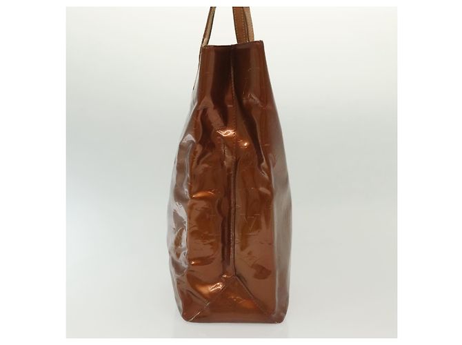 LOUIS VUITTON Borsa a Mano Monogram Vernis Reade MM Bronzo M91143 LV Auth 137924 - vista 5