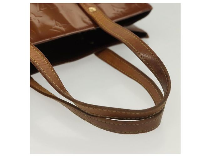 LOUIS VUITTON Borsa a Mano Monogram Vernis Reade MM Bronzo M91143 LV Auth 137924 - vista 7