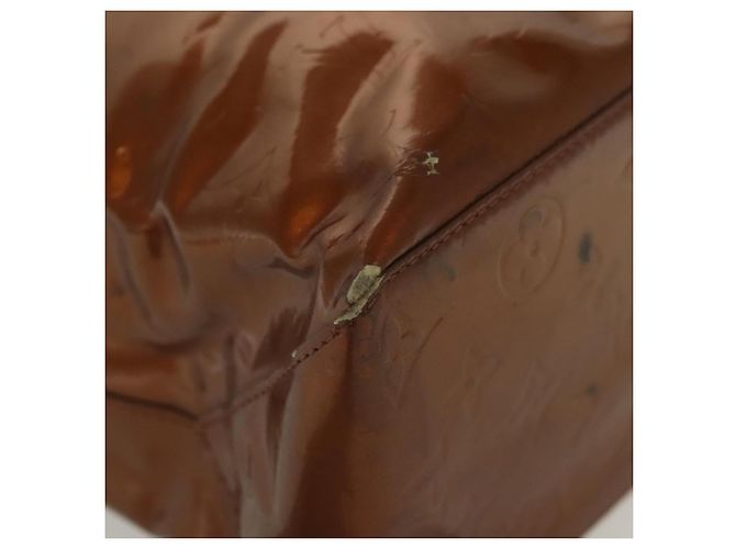 LOUIS VUITTON Borsa a Mano Monogram Vernis Reade MM Bronzo M91143 LV Auth 137924 - vista 8