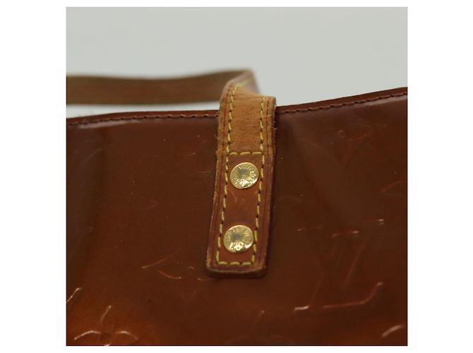 LOUIS VUITTON Borsa a Mano Monogram Vernis Reade MM Bronzo M91143 LV Auth 137924 - vista 9