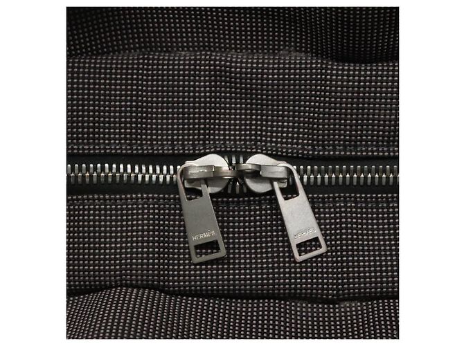 Hermès HERMES Handtasche Her Line MM Canvas Grau Silber Auth 140108 Braun - Ansicht 17