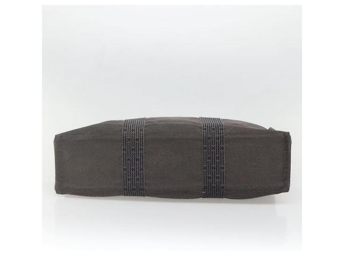 Hermès HERMES Handtasche Her Line MM Canvas Grau Silber Auth 140108 Braun - Ansicht 5