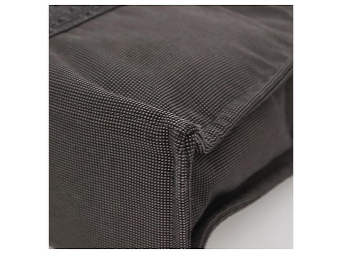 Hermès HERMES Handtasche Her Line MM Canvas Grau Silber Auth 140108 Braun - Ansicht 9