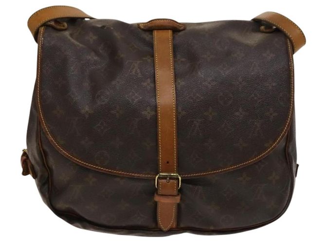 LOUIS VUITTON Borsa a Spalla Monogram Saumur 35 M42254 LV Auth 138785 Monogramma - vista 2