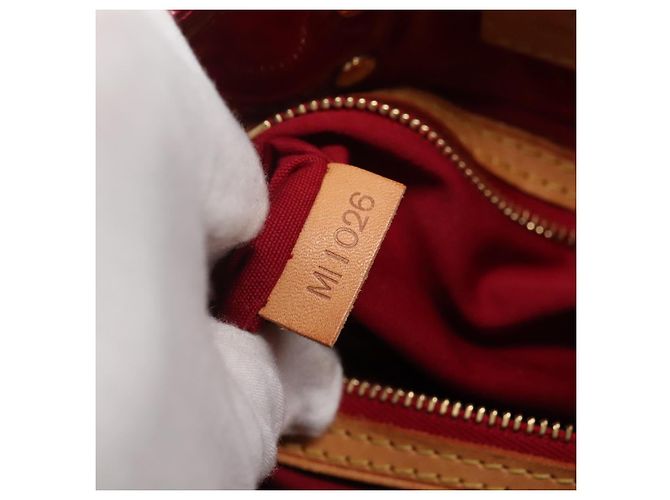 LOUIS VUITTON Handtasche Monogram Vernis Reade PM Pomme D'amour M91990 Auth BA4907 Rot - Ansicht 12