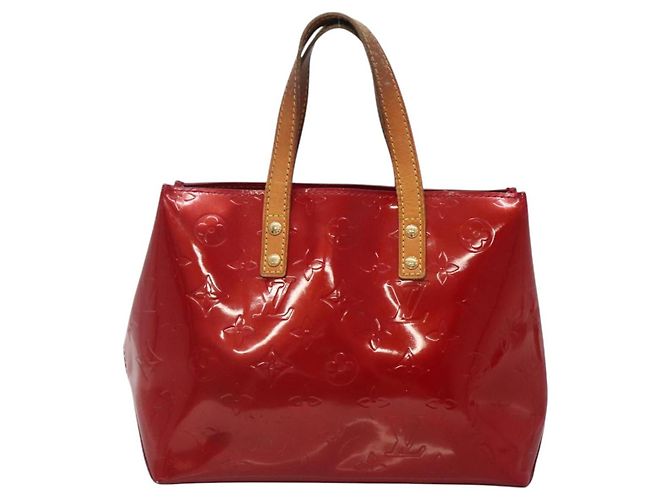 LOUIS VUITTON Handtasche Monogram Vernis Reade PM Pomme D'amour M91990 Auth BA4907 Rot - Ansicht 13