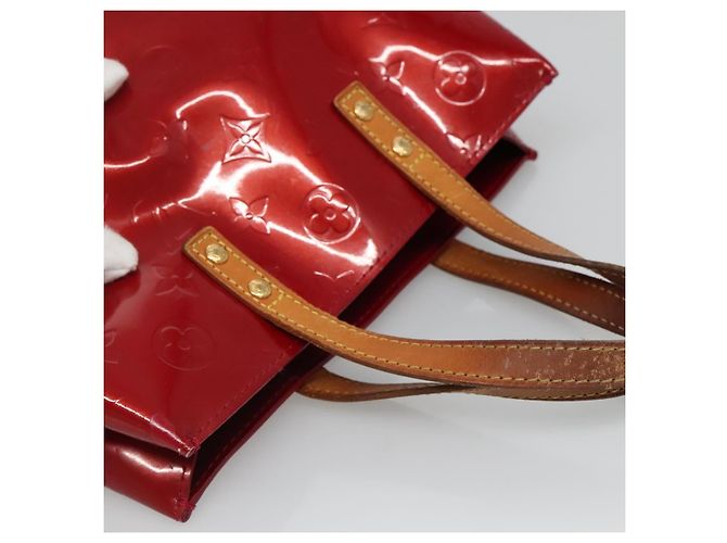LOUIS VUITTON Handtasche Monogram Vernis Reade PM Pomme D'amour M91990 Auth BA4907 Rot - Ansicht 6