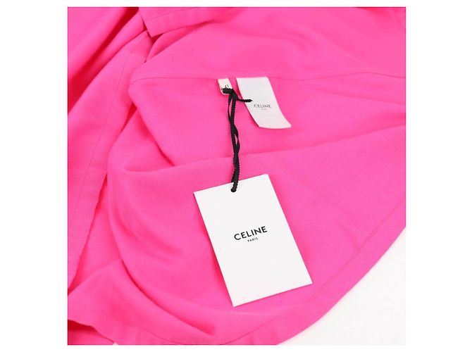 Céline CELINE Short Sleeved T Shirt Rayon Pink Auth 138998 - view 13