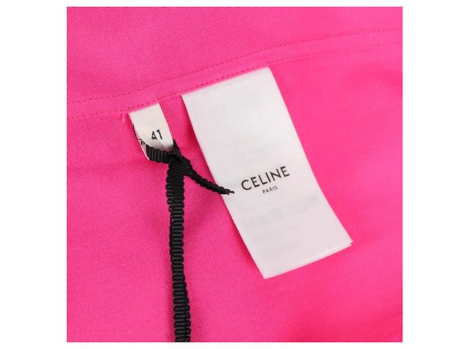 Céline CELINE Short Sleeved T Shirt Rayon Pink Auth 138998 - view 14
