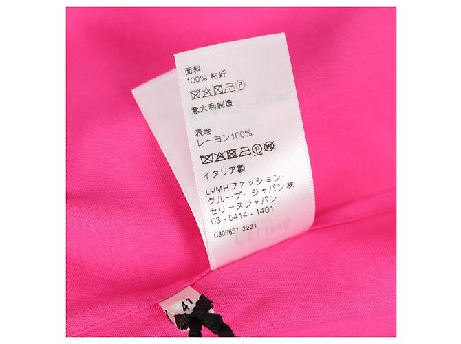 Céline CELINE Short Sleeved T Shirt Rayon Pink Auth 138998 - view 16